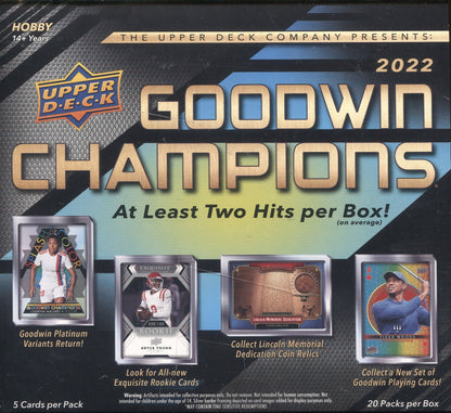 2022 Upper Deck Goodwin Champions Multi-Sport Hobby, 16 Box Case