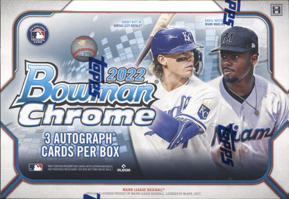 2022 Bowman Chrome Baseball HTA Choice, 12 Box Case