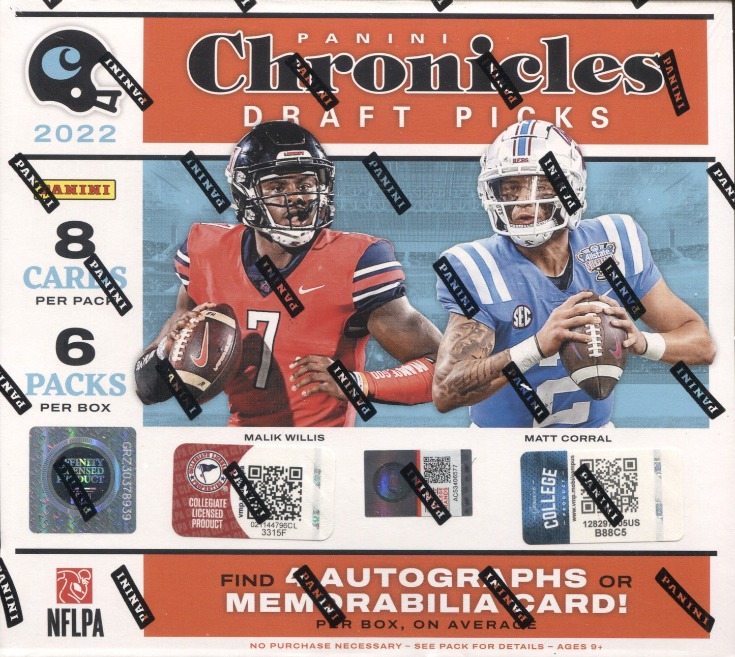 *LAST CASE* 2022 Panini Chronicles Draft Picks Football Hobby, 16 Box Case