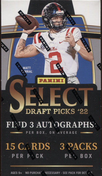 2022 Panini Select Draft Picks Football Hobby, Box