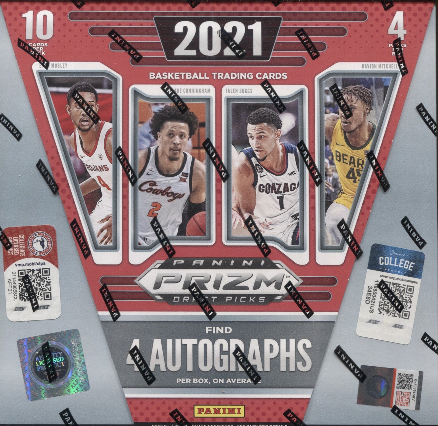 2021-22 Panini Prizm Collegiate Draft Picks Hobby Basketball, Box