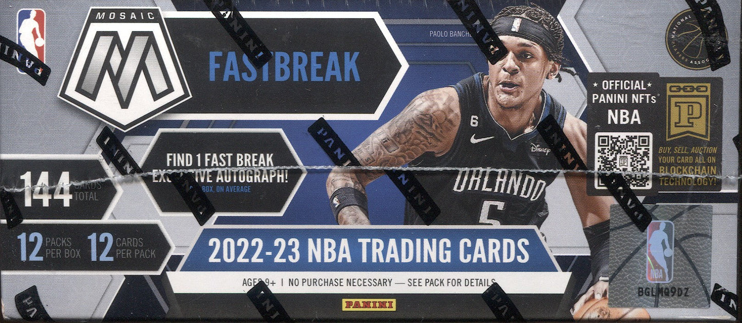 *LAST CASE* 2022-23 Panini Mosaic Basketball Fast Brk, 20 Box Case