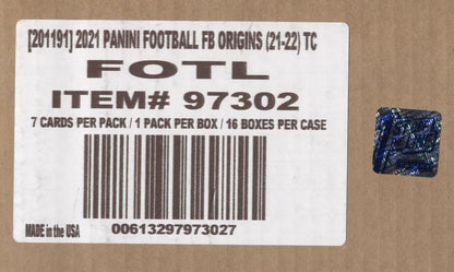 *LAST CASE* 2021 Panini Origins FOTL Football, 16 Box Case