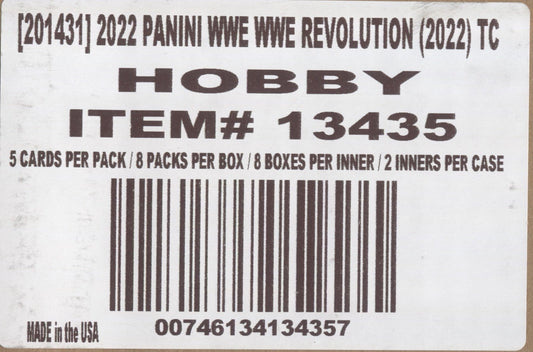 2022 Panini Revolution WWE Hobby, 16 Box Master Case