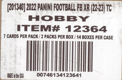 2022 Panini XR Football Hobby, 14 Box Case