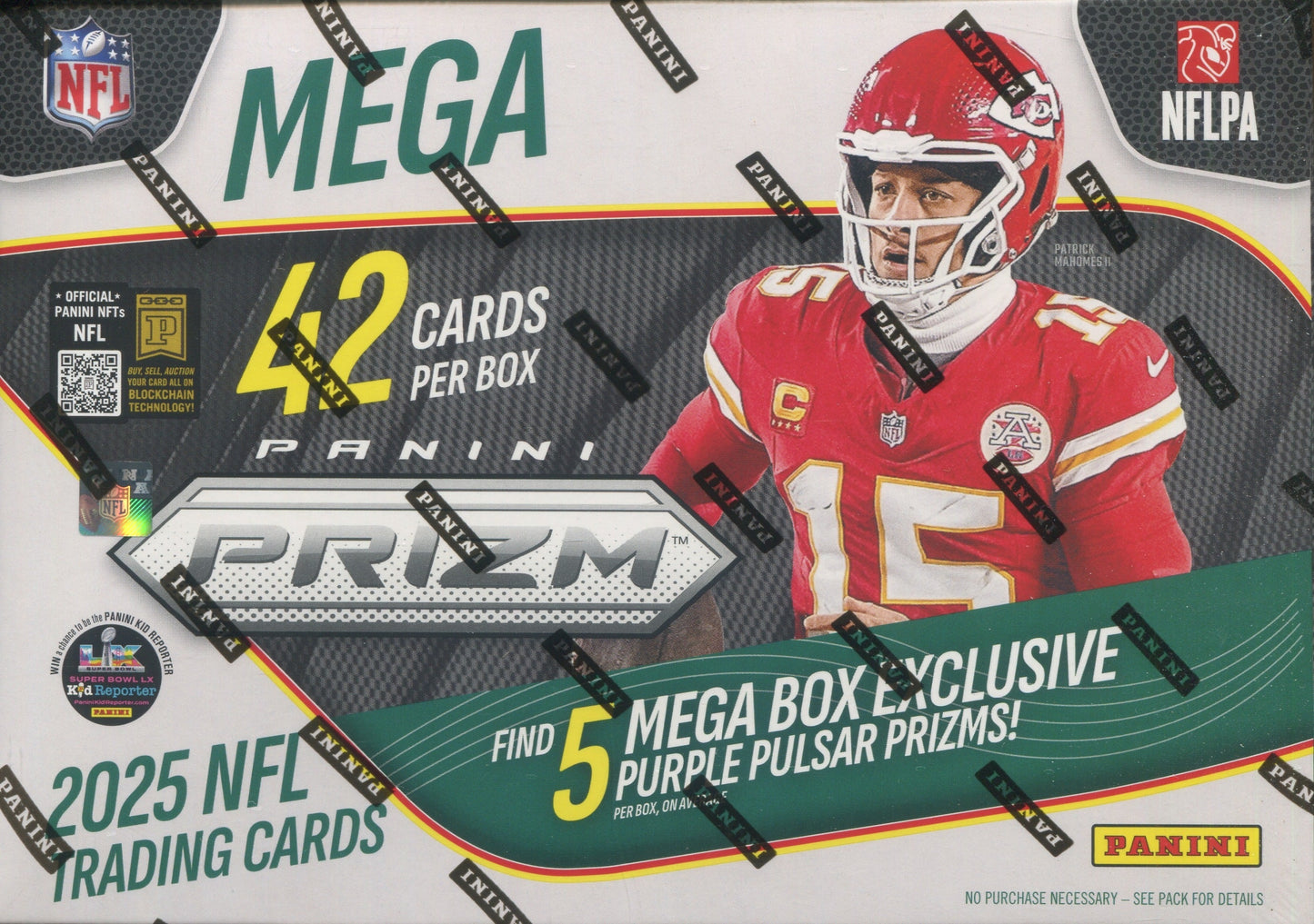 2025 Panini Prizm Football Hobby Mega, 20 Box Case (Purple Pulsar)